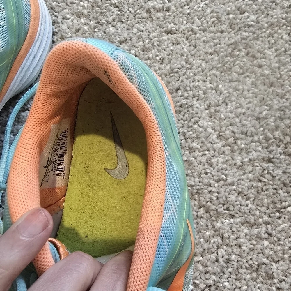 Nike Teal and Orange Athletic Shoes